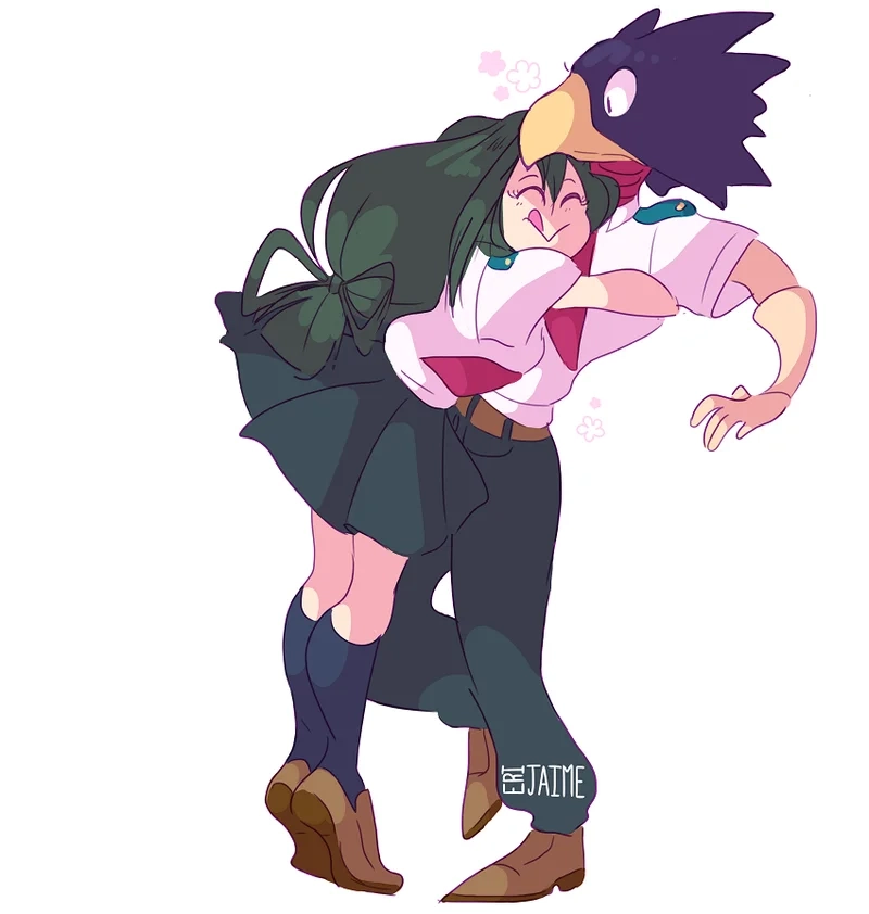 MHA Tsuyu x Tokoyami tạo nên câu chuyện lãng mạn