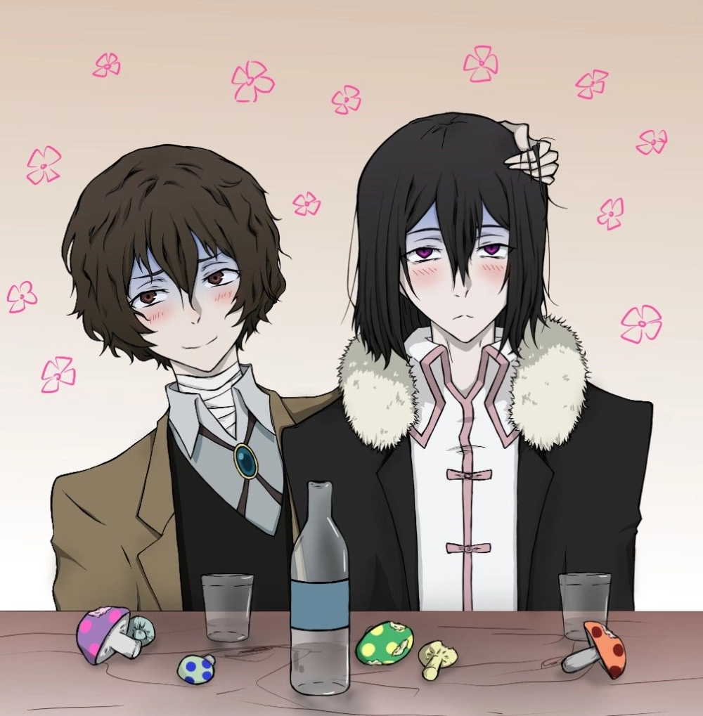 Dazai x Fyodor fanart ghi lại khoảnh khắc đầy ám ảnh