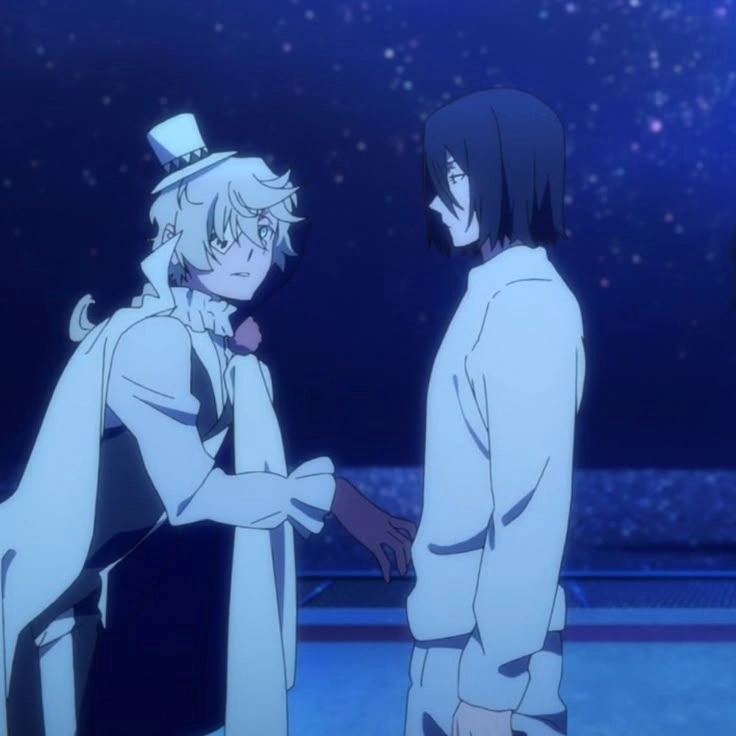 Fyodor x Nikolai official art với phong cách ma mị đặc trưng
