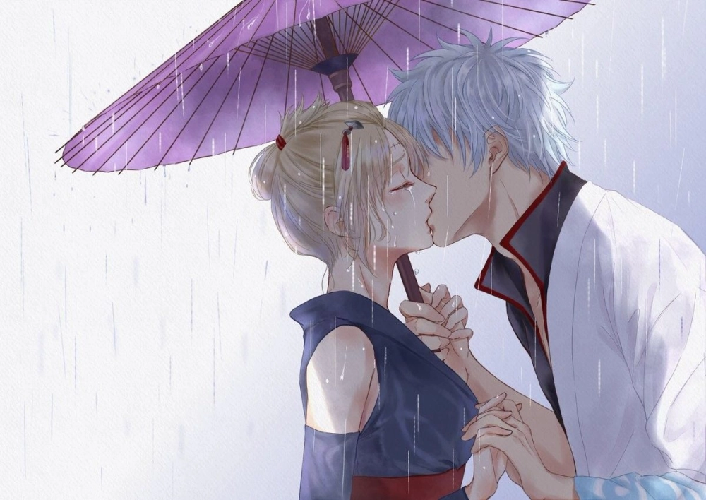 Gintama Gintoki x Tsukuyo những khoảnh khắc tình cảm khó quên