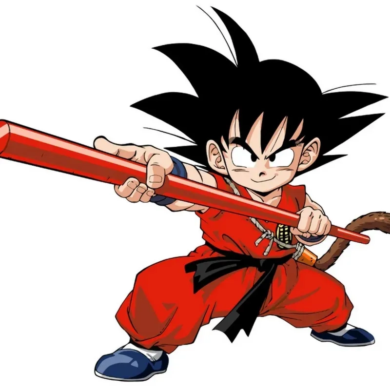 Đầu Goku với biểu cảm đặc trưng không thể nhầm lẫn