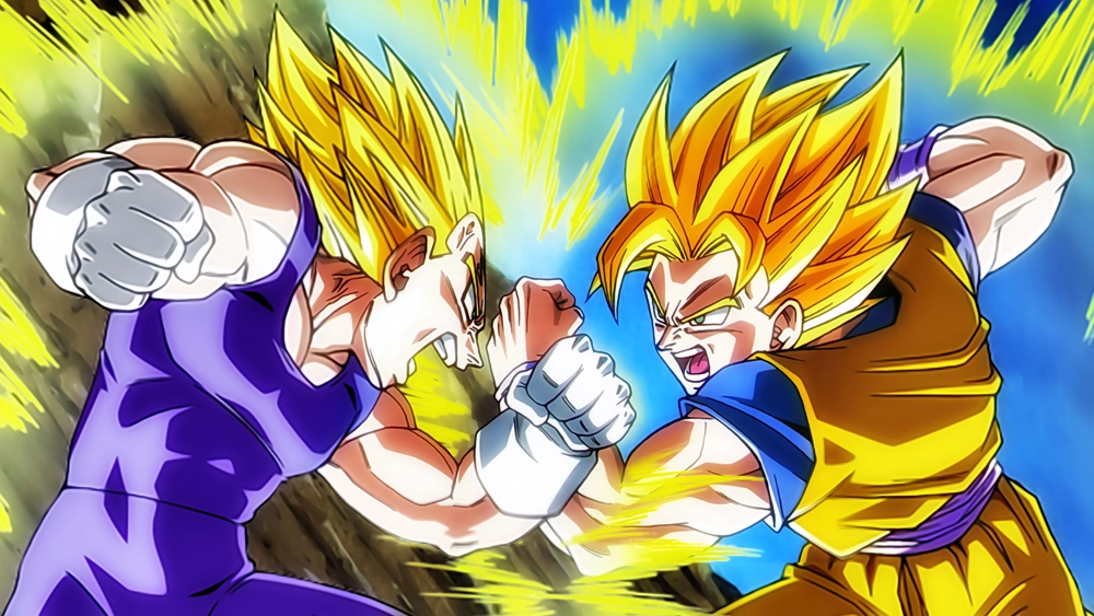 Vegeta x Goku với sự đối đầu đầy căng thẳng và quyết liệt