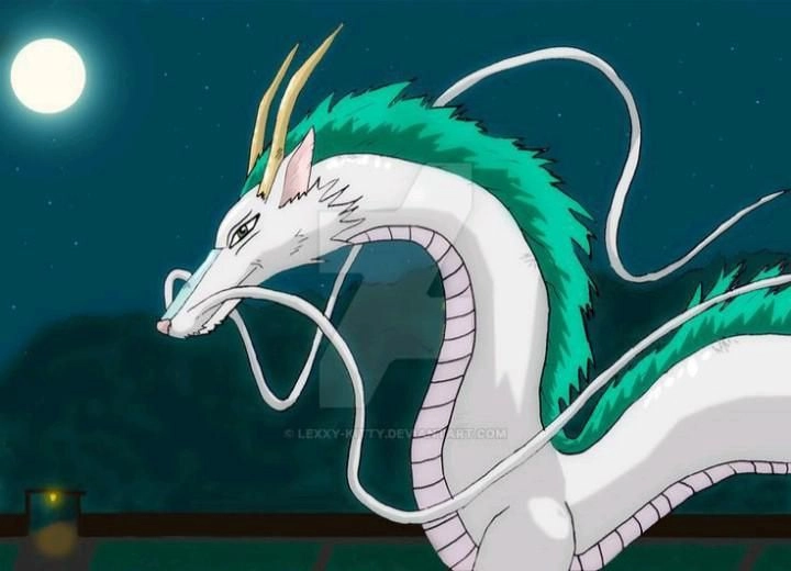 Rồng Haku có màu trắng xanh dịu nhẹ huyền ảo
