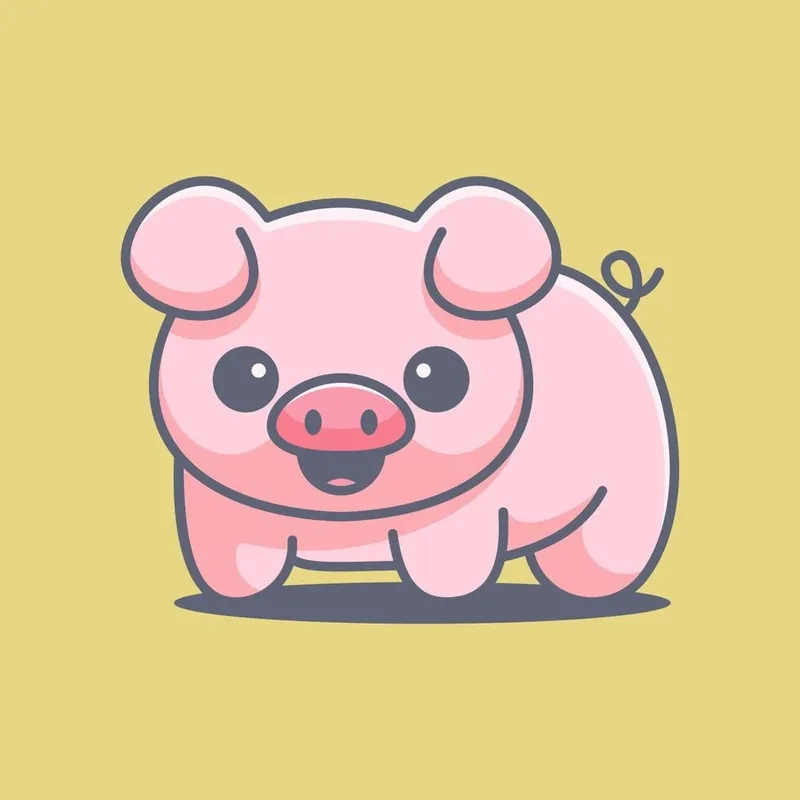 Hình nền điện thoại đẹp lung linh với chibi heo