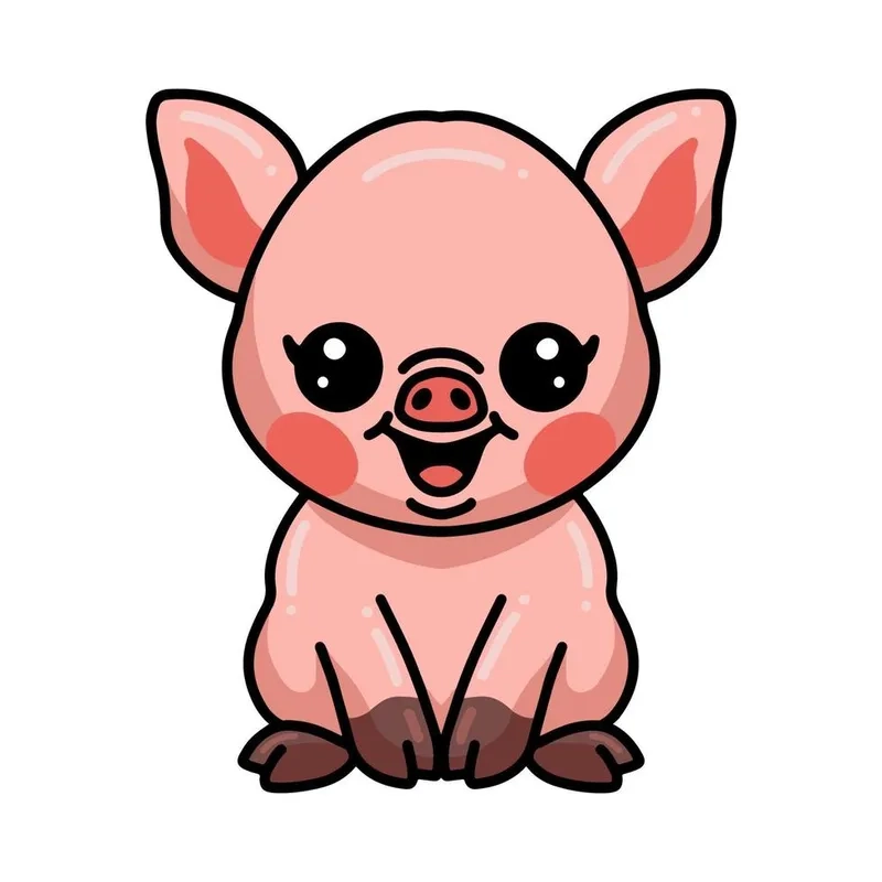 Tải ngay bộ ảnh heo con chibi siêu xinh về máy