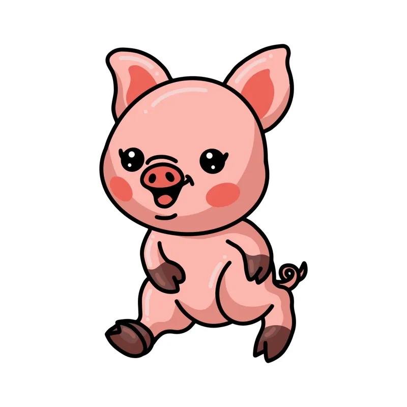 Bộ ảnh heo dễ thương chibi đẹp quên lối về