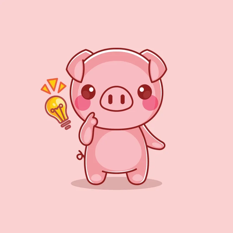 Bộ hình con heo de thương chibi đang gây bão MXH