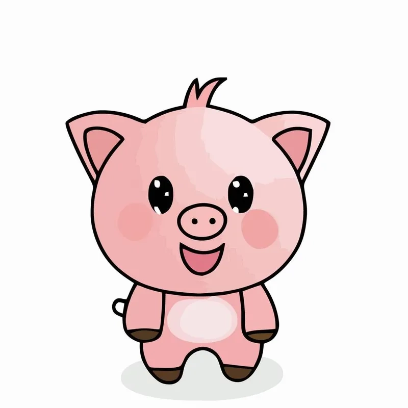 Tải về ngay hình con heo dễ thương chibi cực xinh