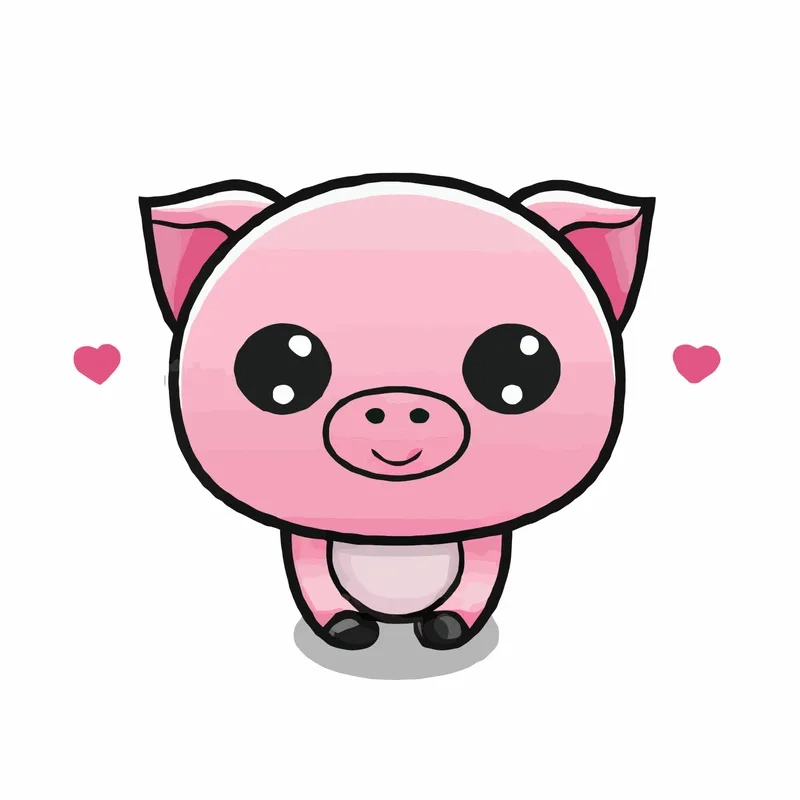 Bộ ảnh hình heo cute chibi khiến tim tan chảy