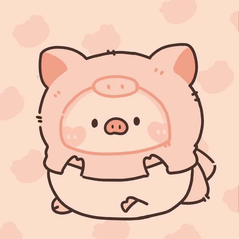 Màn hình lung linh nhờ hình nền heo chibi cực đáng yêu