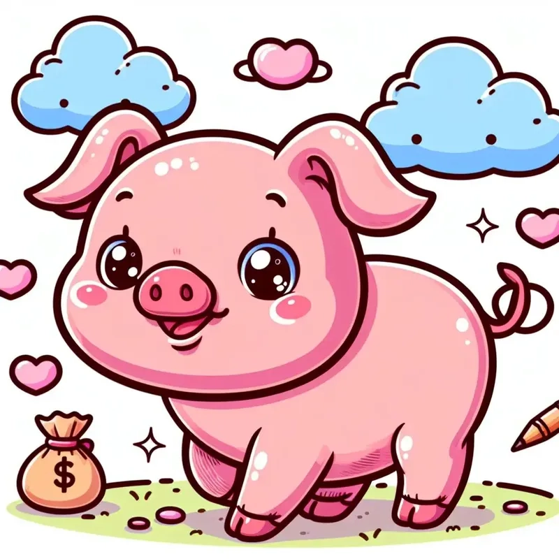Cực phẩm ảnh heo cute chibi ai nhìn cũng yêu