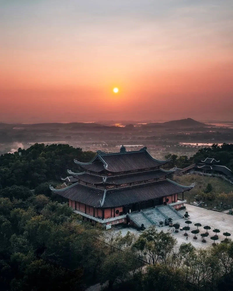 Ngắm toàn cảnh chùa Bái Đính hùng vĩ từ trên cao
