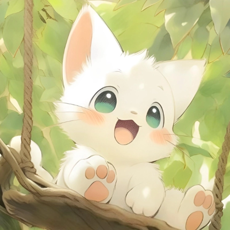 Phong cách hoạt hình trong meme mèo cute anime
