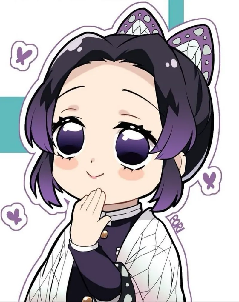 Ảnh shinobu chibi siêu đáng yêu cho fan cứng