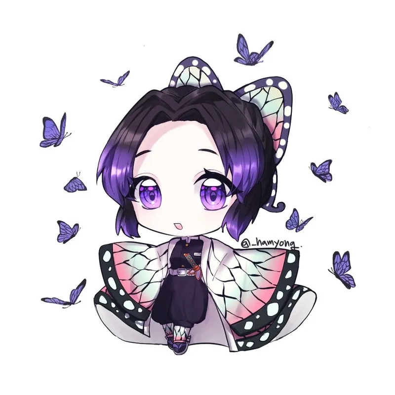 Fanart chibi shinobu đẹp không góc chết đang chờ bạn