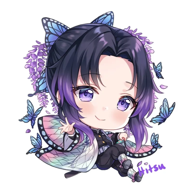 Đừng bỏ lỡ bộ vẽ shinobu chibi cute chuẩn gu dễ thương