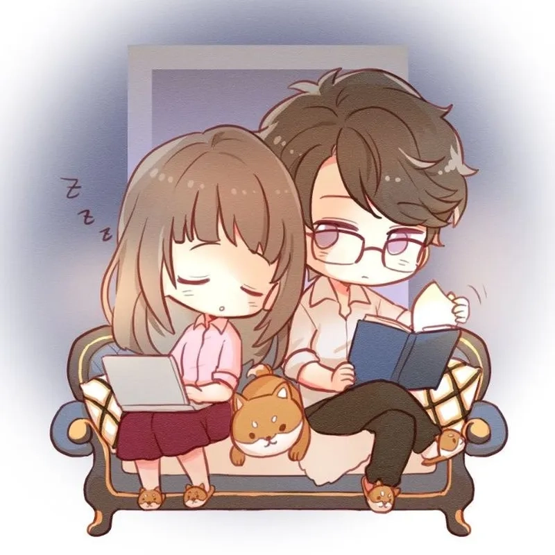 Bộ sưu tập ảnh cặp đôi chibi cute khiến ai cũng tan chảy