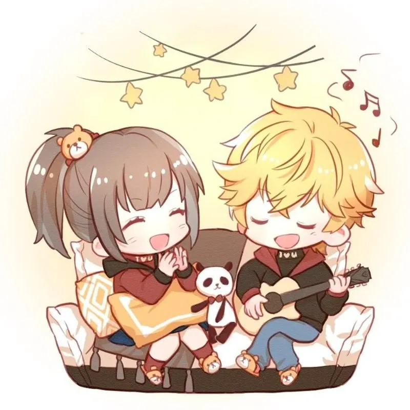 Tình yêu đáng yêu qua từng nét vẽ chibi cute cặp đôi