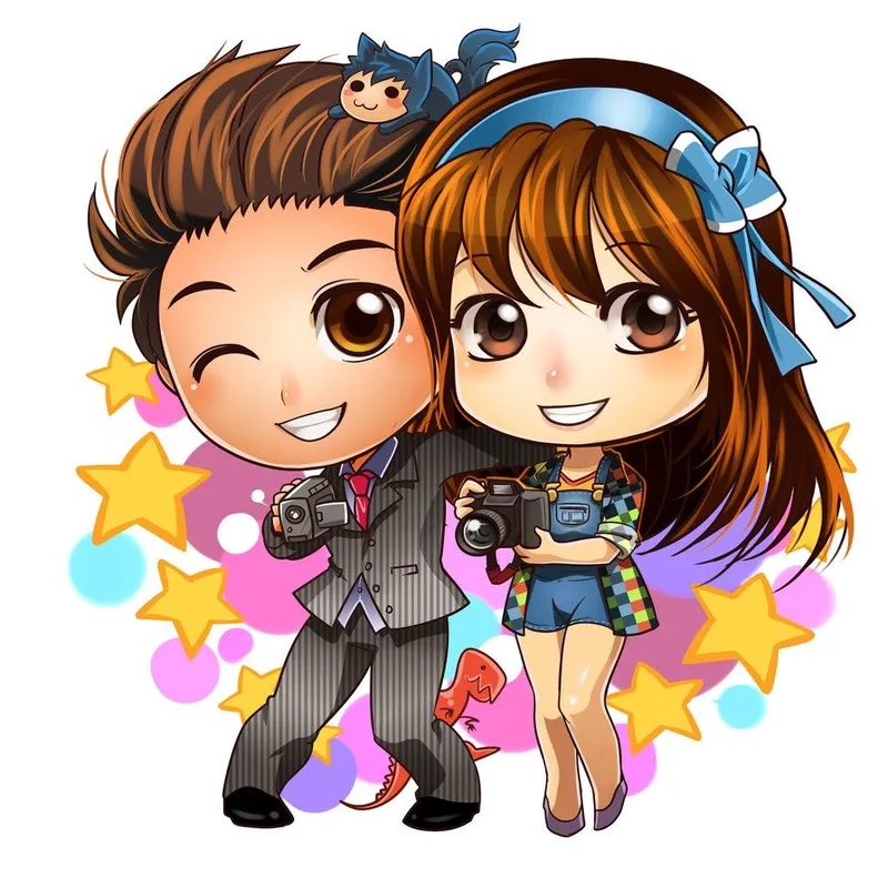 Bùng nổ visual với loạt cặp đôi chibi cute siêu yêu