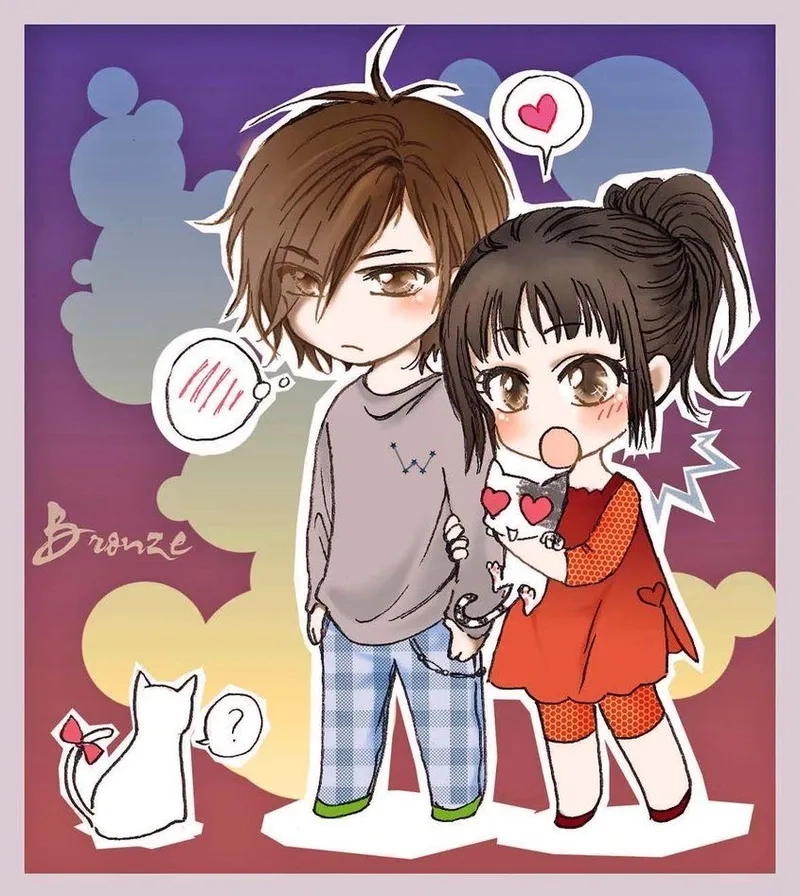 Bộ hình chibi cute cặp dễ thương hết nấc