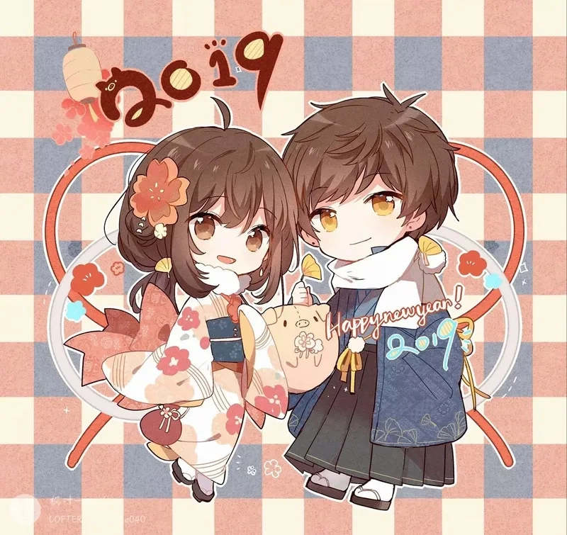 Dễ thương không cưỡng nổi với bộ hình chibi đôi dễ thương