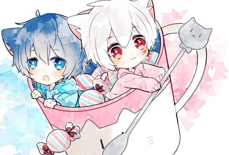 Những ảnh anime chibi cặp khiến dân tình mê mệt