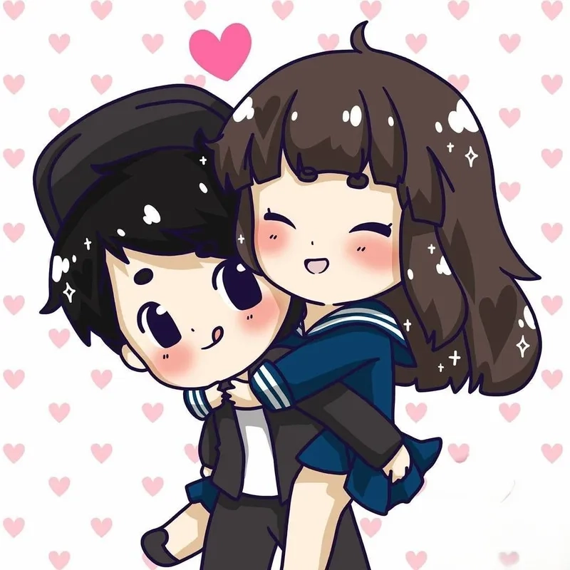 Lưu về ngay những ảnh chibi đôi đẹp long lanh