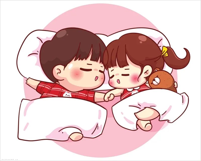 Tan chảy với những ảnh đôi chibi cute ngọt ngào