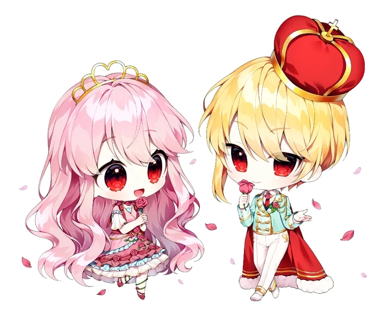Cặp đôi đáng yêu không thể bỏ qua bộ hình vẽ cặp đôi chibi dễ thương