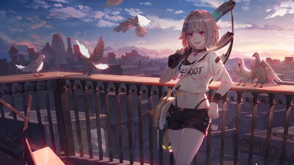 Thể hiện cá tính với hình nền máy tính anime nữ ngầu