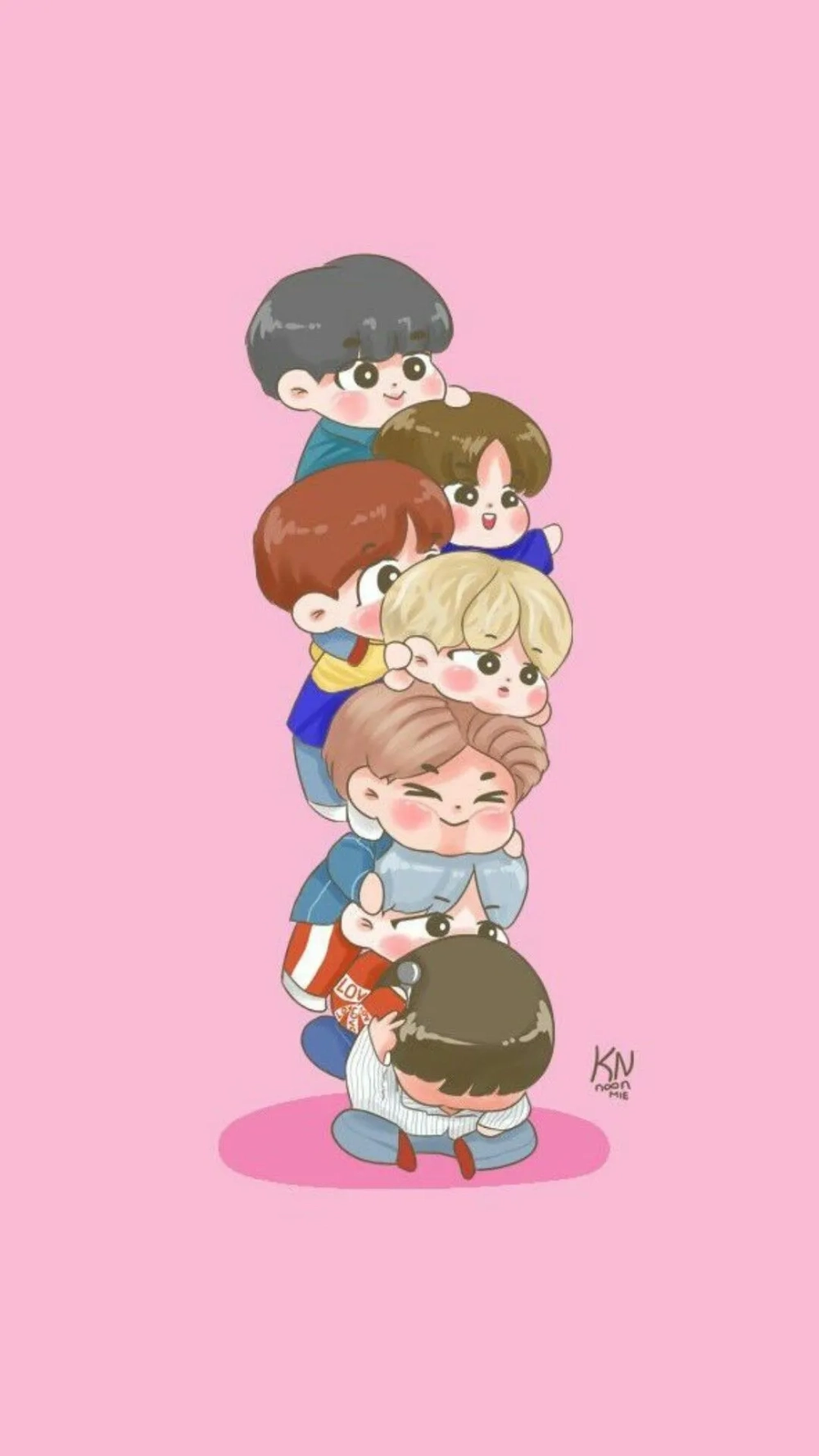 Dành cho fan yêu dễ thương hình nền BTS chibi cute