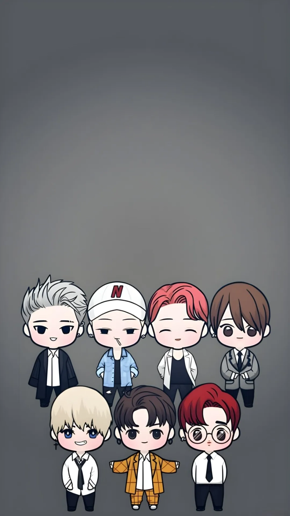 Mê ngay từ cái nhìn đầu tiên với hình nền BTS anime