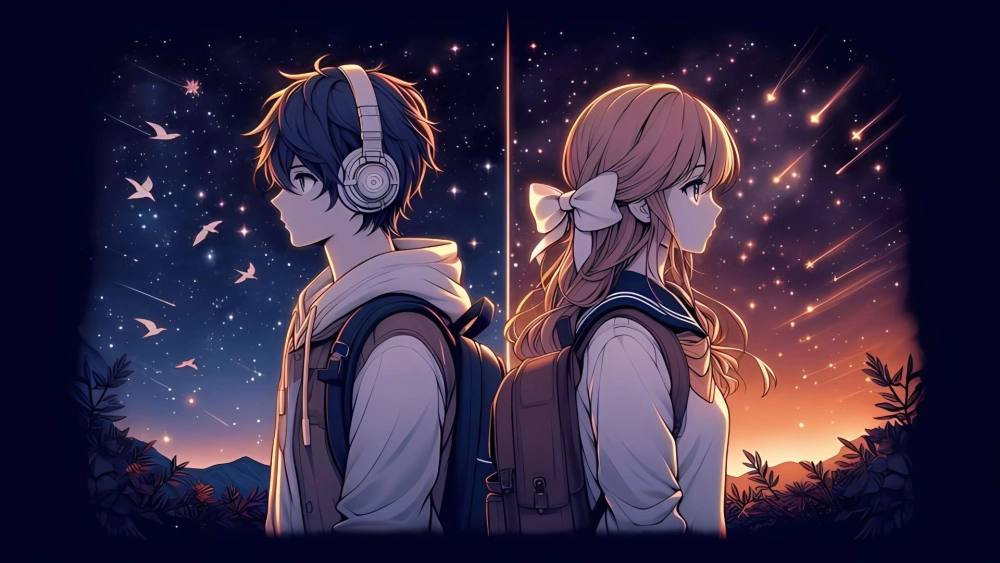Fan anime không thể bỏ qua hình nền máy tính anime cặp đôi