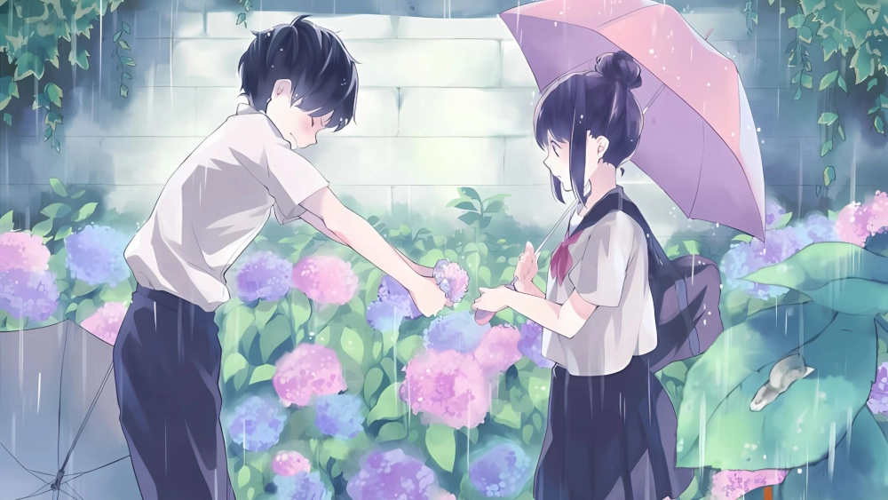 Ngọt ngào hơn với hình nền cặp đôi anime lãng mạn