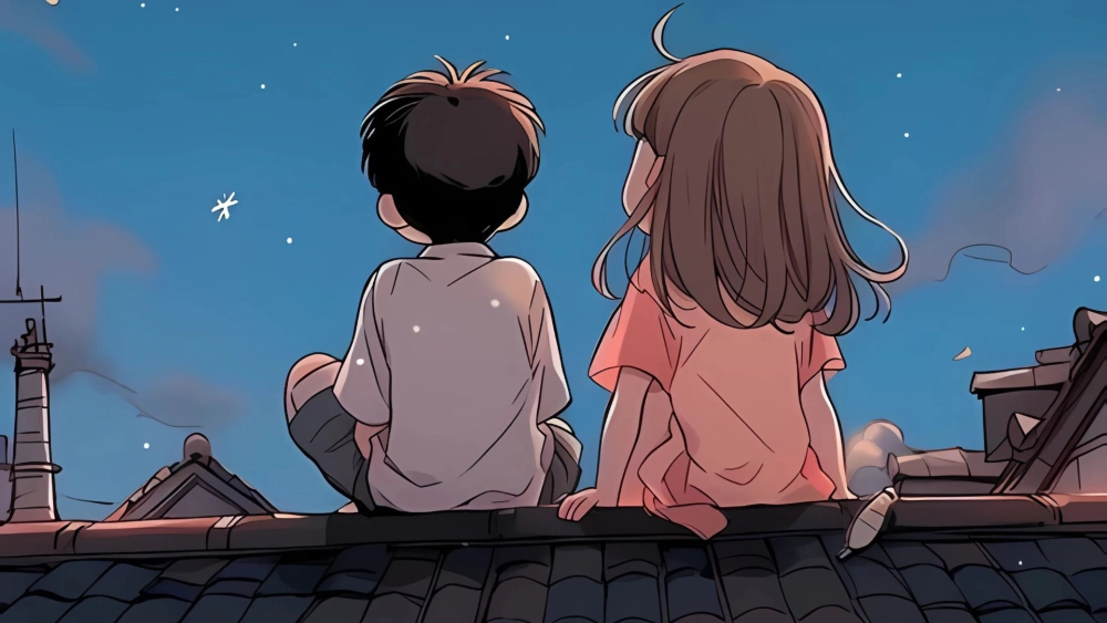 Tận hưởng khoảnh khắc ngọt ngào qua hình nền cặp đôi chibi