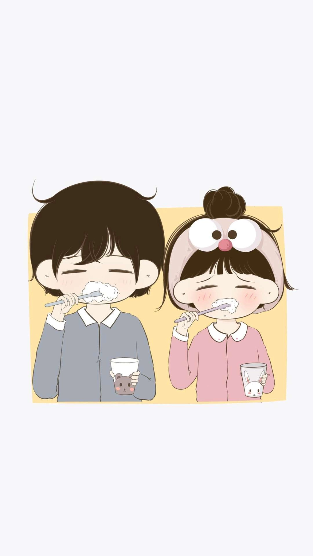 Đổi ngay diện mạo điện thoại với hình nền avatar cặp đôi siêu dễ thương