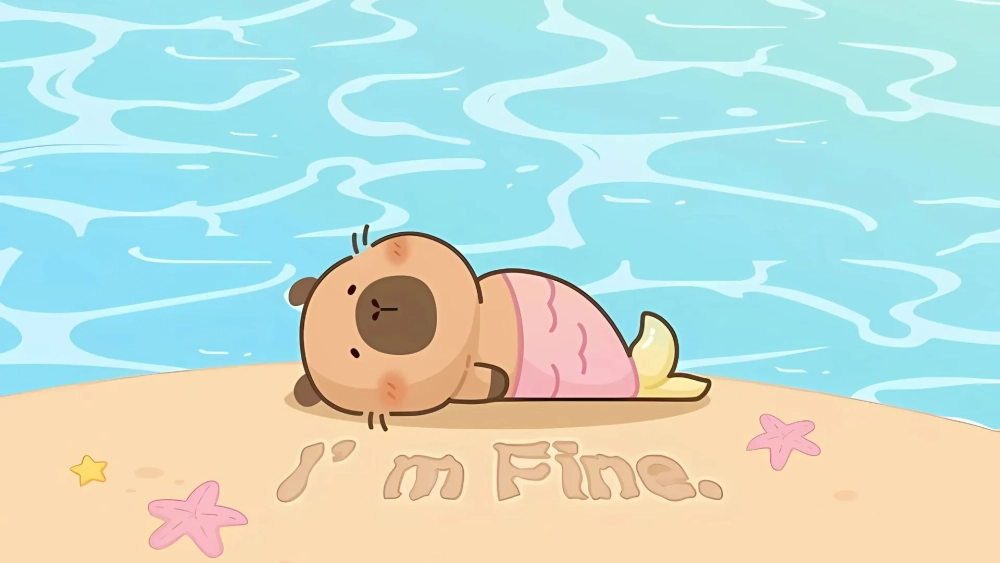 Thêm một chút đáng yêu với hình nền máy tính Capybara dễ thương