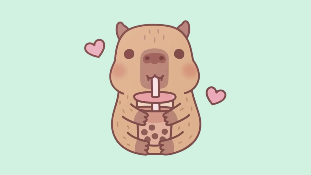 Đơn giản nhưng dễ thương với hình nền Capybara vô tri cho máy tính