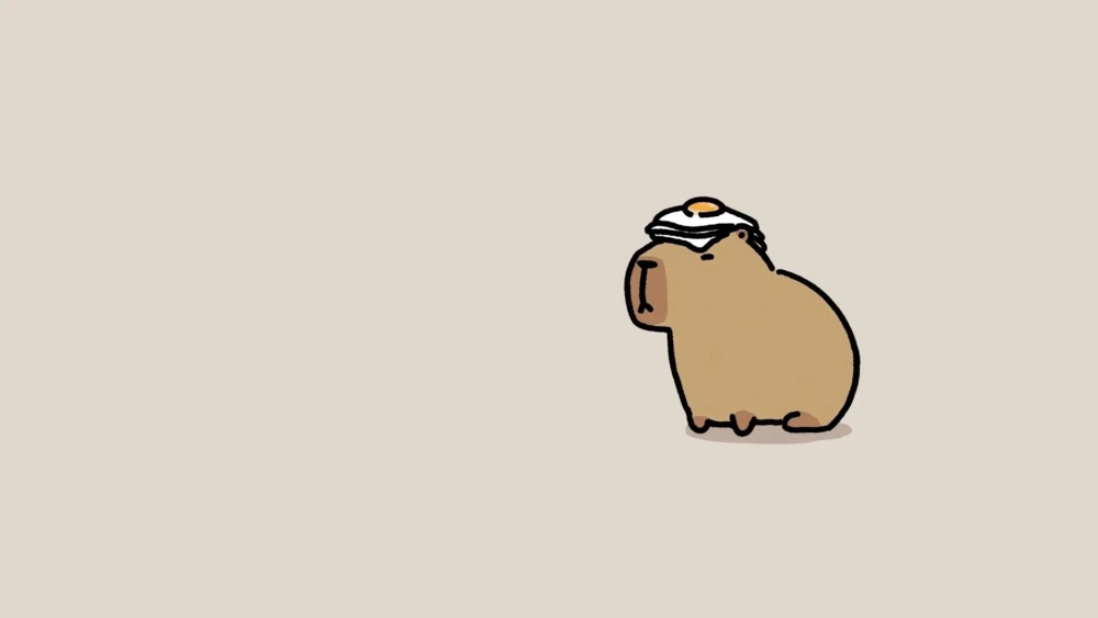Thêm phần đáng yêu với hình nền laptop Capybara cute