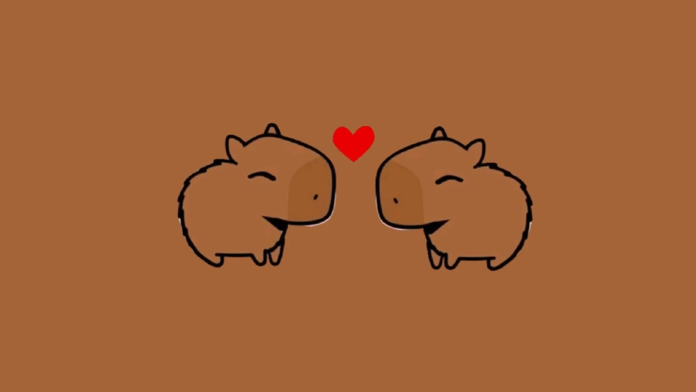 Biến màn hình của bạn thành một không gian dễ thương với hình nền hình Capybara