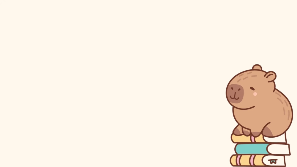 Hình nền Capybara cute 4K giúp làm mới màn hình của bạn