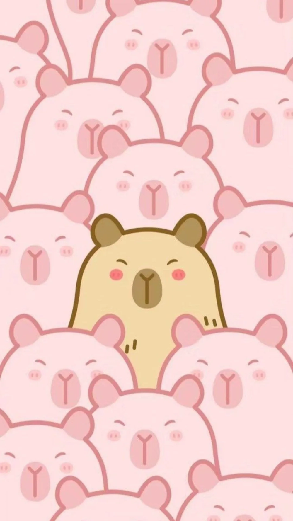 Đặt điện thoại hình nền Capybara cute vô tri để trang trí cho màn hình điện thoại