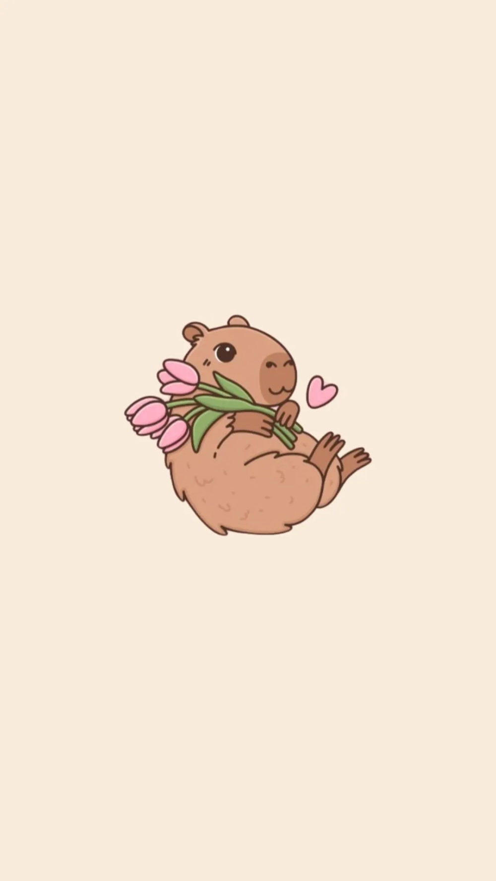 Hình nền điện thoại Capybara dễ thương khiến màn hình của bạn thêm sinh động