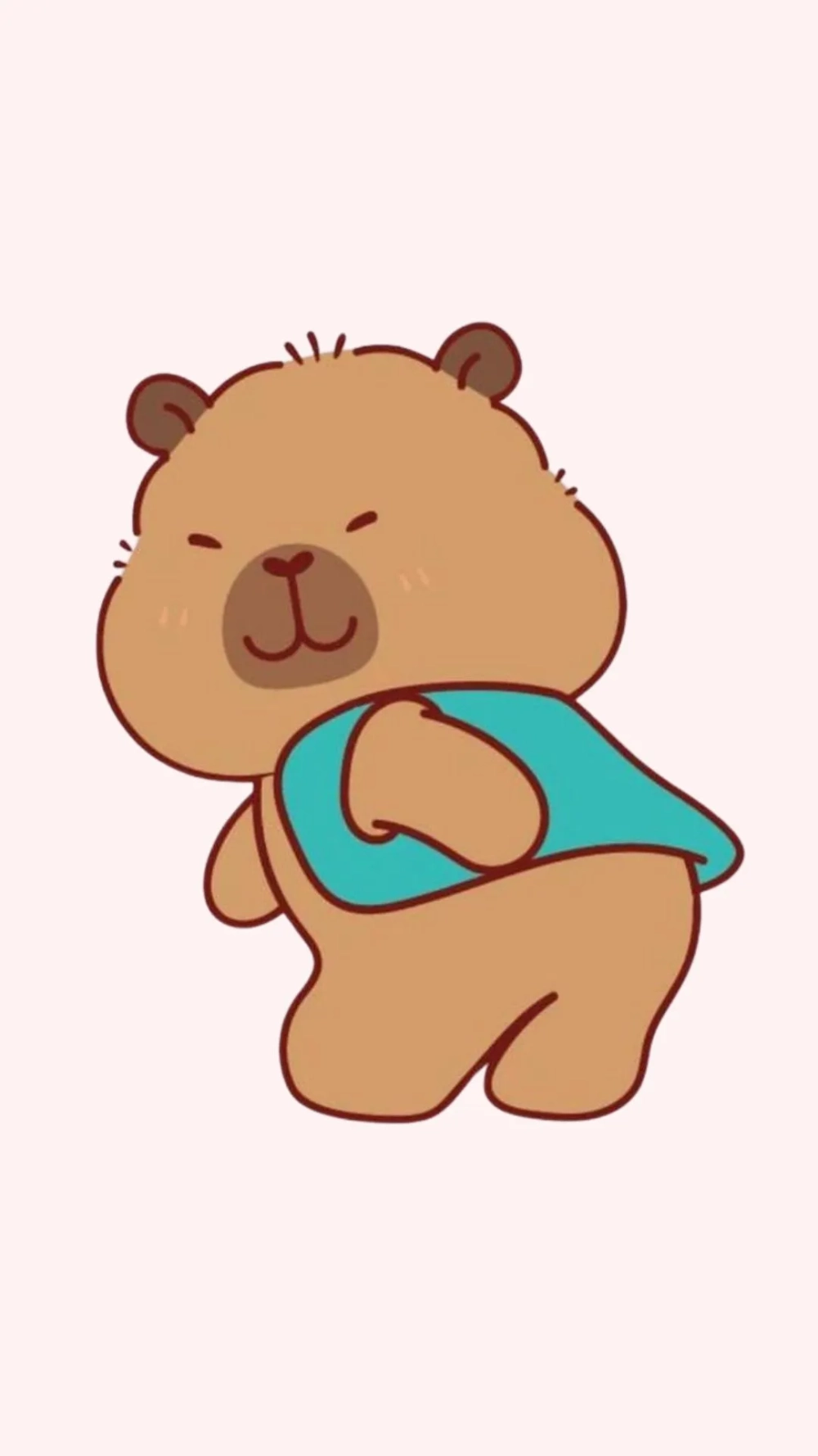 Biến màn hình của bạn thành không gian dễ thương với avatar hình nền Capybara cute chibi