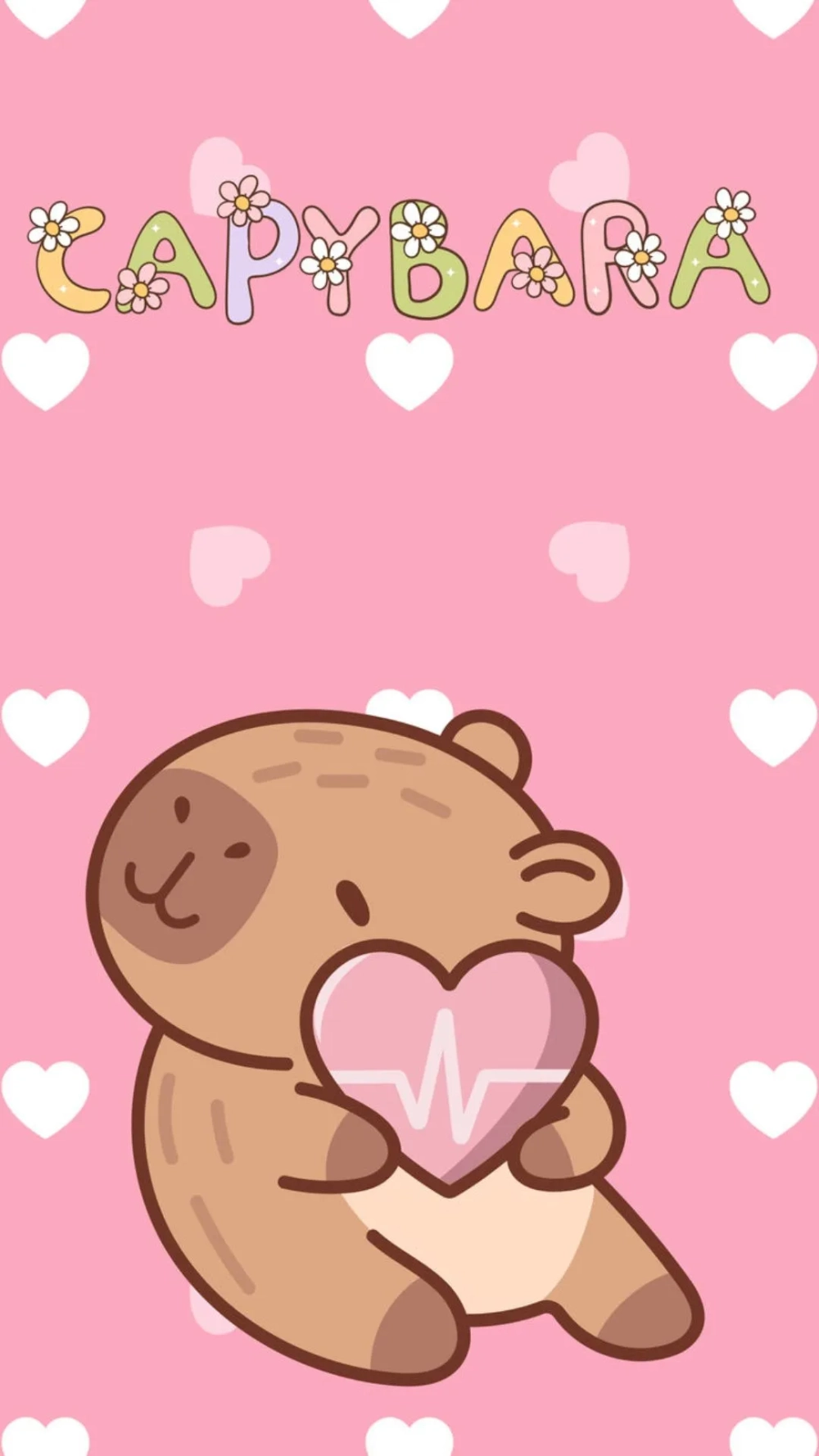 Hình nền Capybara cute chibi giúp bạn luôn cảm thấy dễ chịu