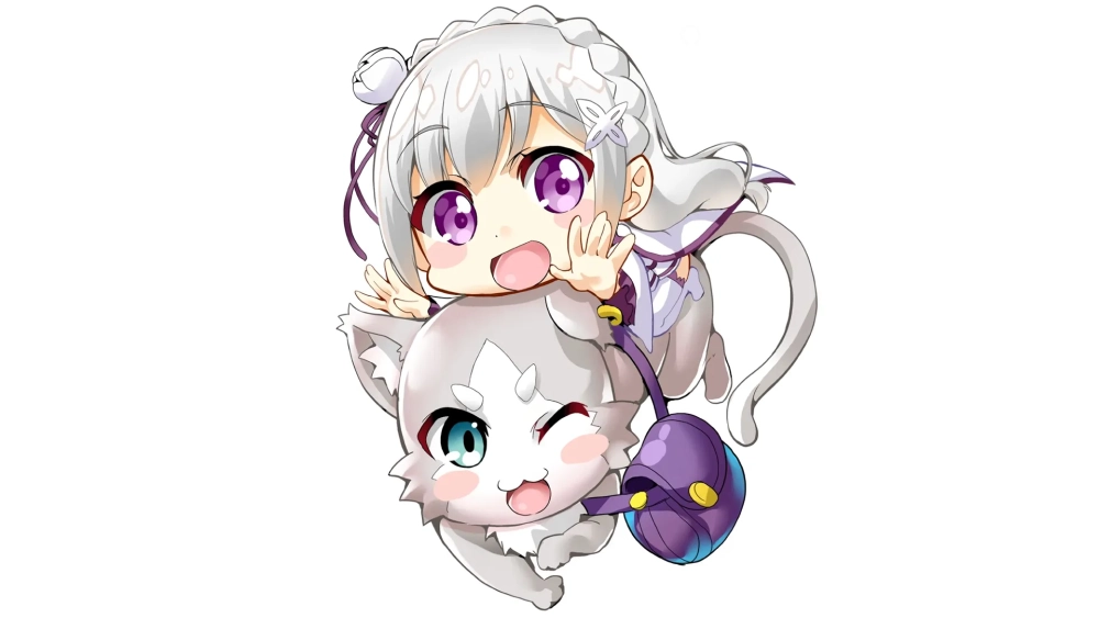 Nền chibi dễ thương giúp tạo ra không gian dễ chịu trên máy tính