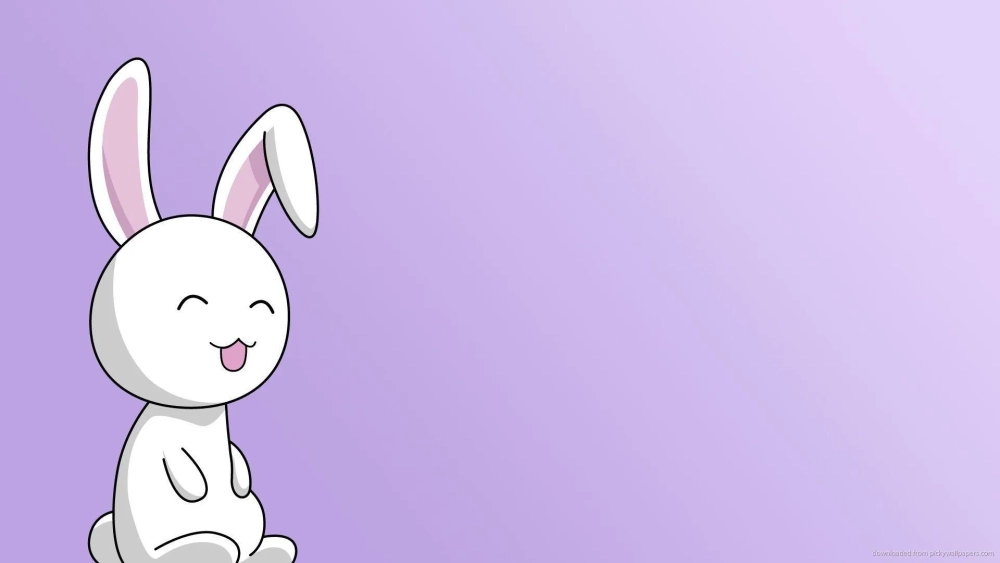 Hình nền thỏ cute chibi cho máy tính của bạn thêm phần sinh động và đáng yêu