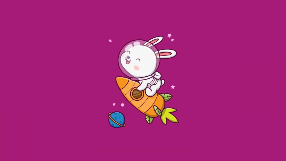 Hình nền thỏ chibi cute mang lại sự đáng yêu cho không gian làm việc của bạn