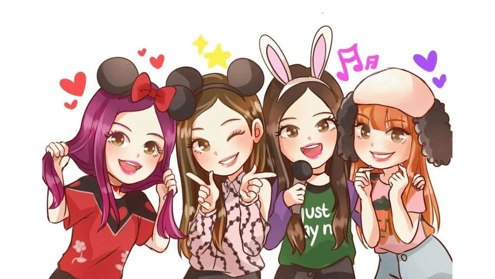 Tải ngay hình nền máy tính blackpink chibi cute cực xinh xắn