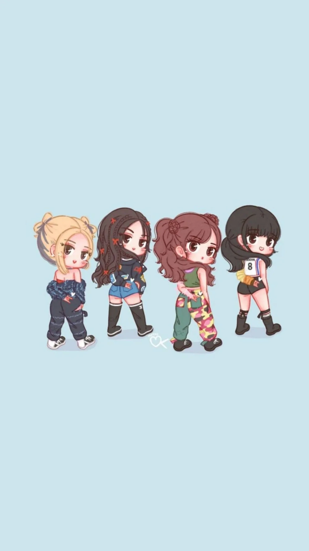 Cải tiến giao diện điện thoại với hình nền điện thoại blackpink chibi